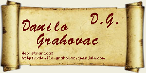 Danilo Grahovac vizit kartica
